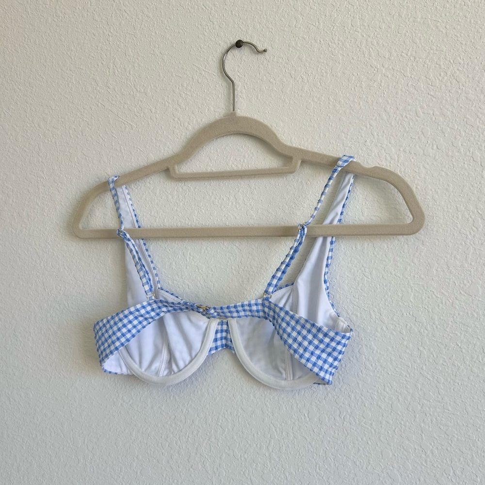 Tularosa Aster Top & Bottom Bikini in Blue Gingham - Picture 4 of 8